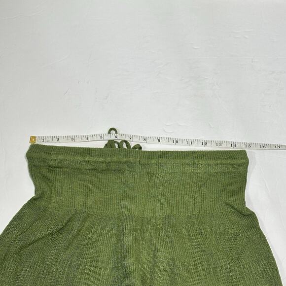 Free People Beach Ribbed Knit Sweater Set Slouchy Oversized Top Cozy Green Sz S - Picture 16 of 16
